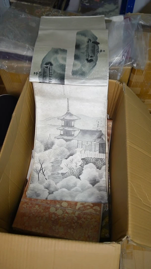 织绣15三通风景刺绣特价
