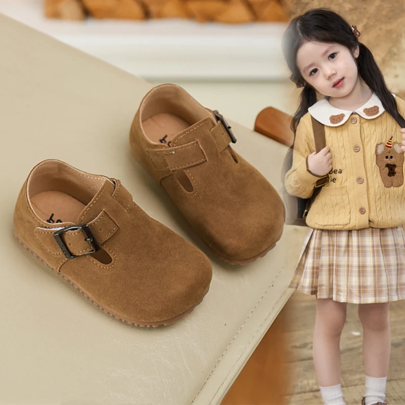 ABC儿童小皮鞋2025春秋新款女童单鞋男童休闲勃肯鞋宝宝豆豆鞋