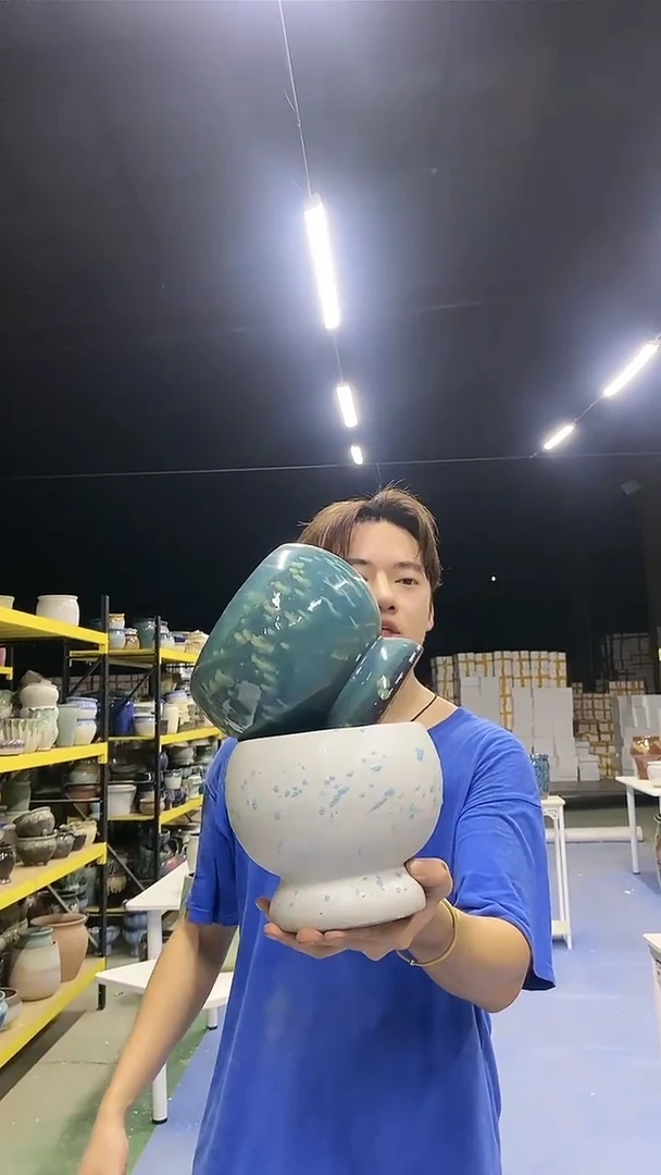 宜兴紫砂粗陶花盆