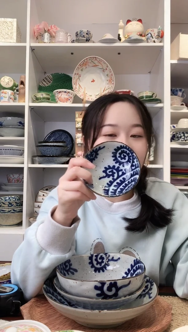 陶瓷【到手两支】章鱼唐草酱料小钵10.5cm