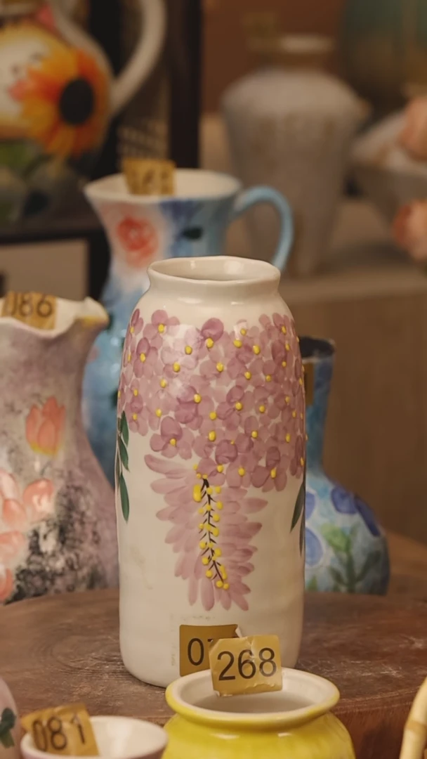 陶瓷079景德镇设计师手作花器摆件侘寂风·