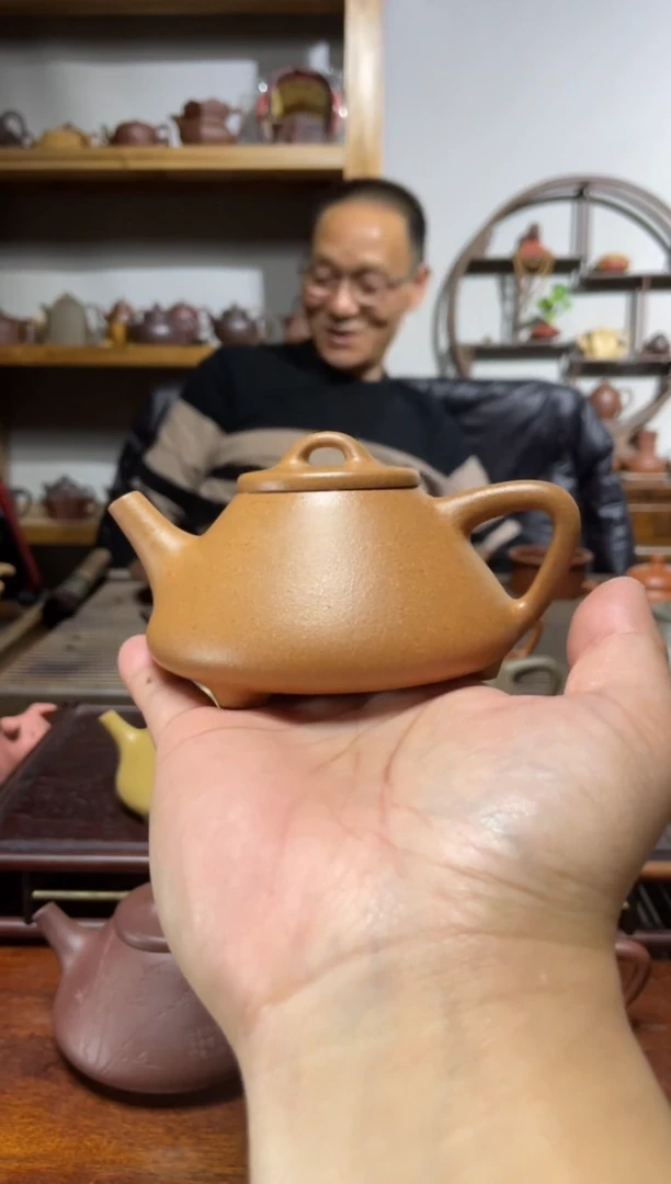 【闪购商品】紫砂茶壶黄金段子冶石瓢180CC