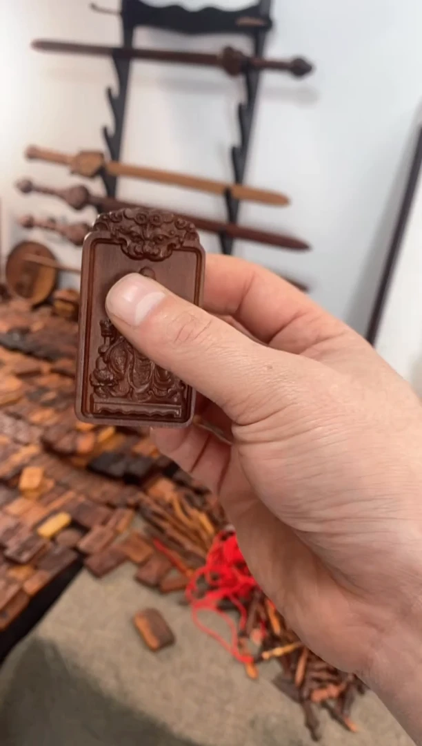 【闪购商品】木枣木吞口文昌法相+桃木吞口王灵官法相