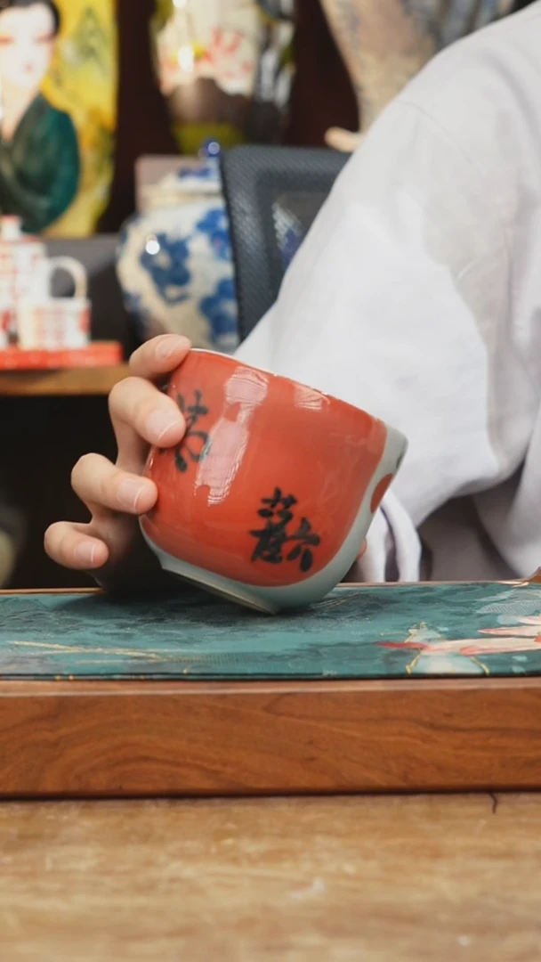 摆件景德镇釉下手绘陶瓷茶具，茶叶罐，咖啡杯