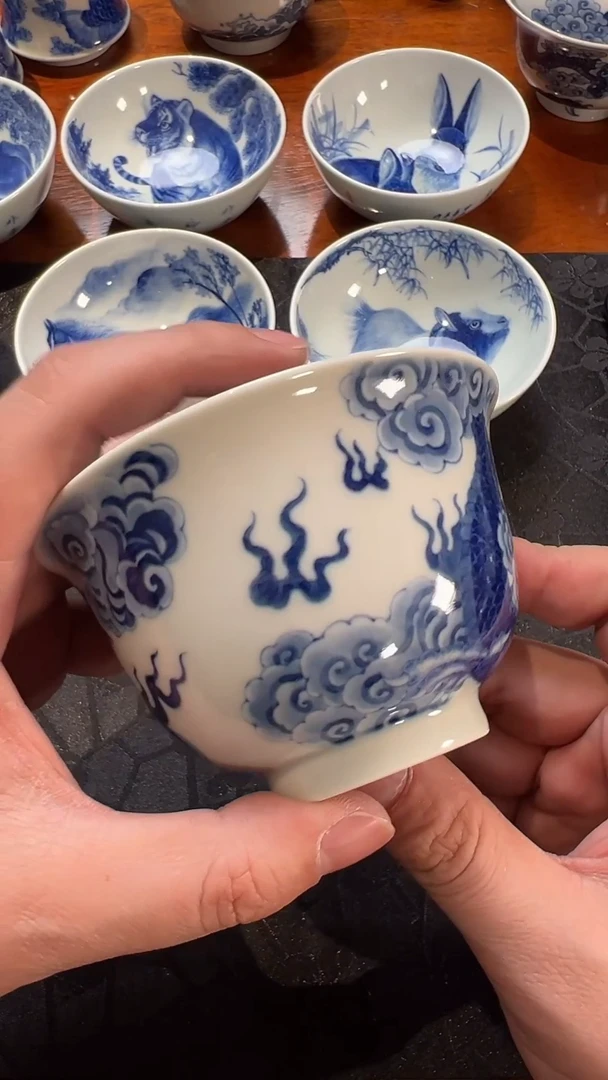 【闪购商品】陶瓷盖子款龙盖碗