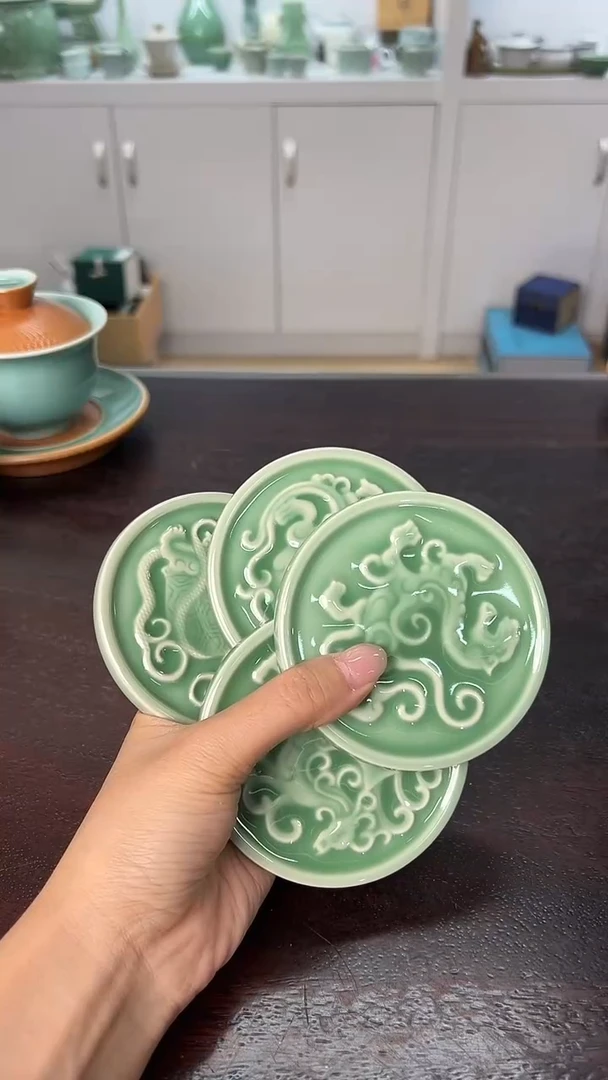 龙泉云间青瓷小米茶器