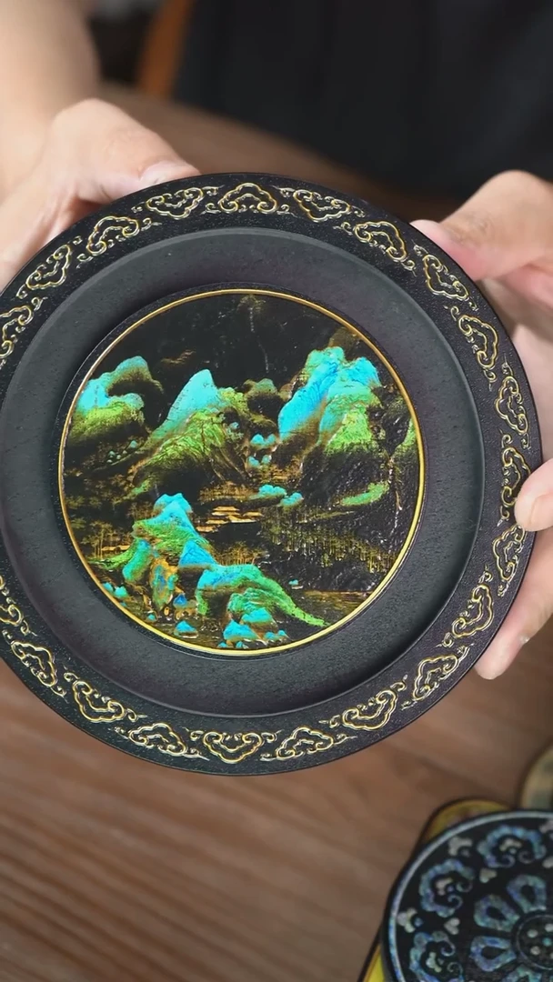 壹藏贰宝千里江山夜景壶承