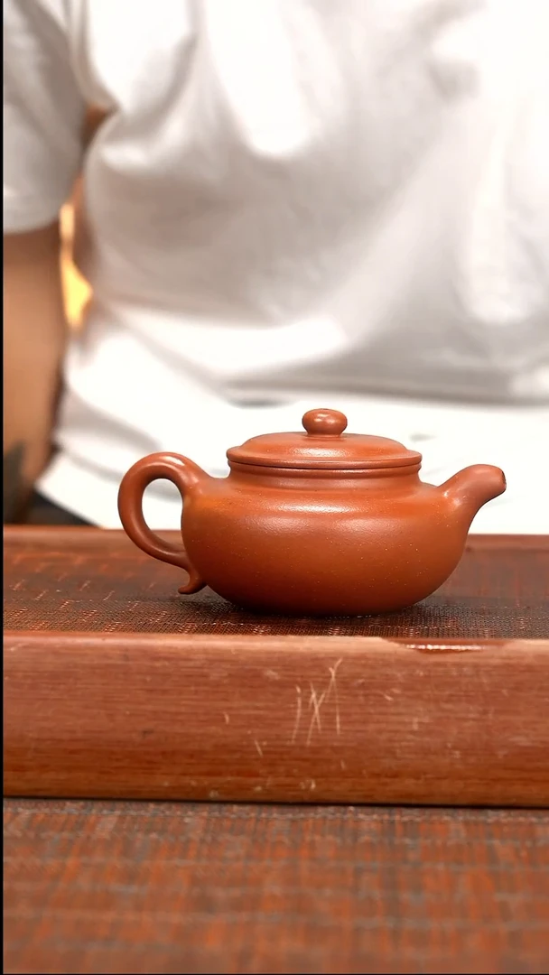 茶壶紫砂红降坡仿古200CC