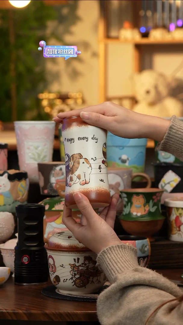 杯子瓷307景德镇原创手工陶瓷