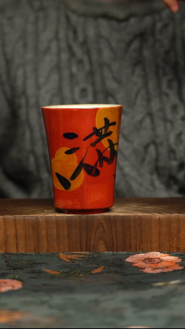 杯釉下彩手工手绘同款陶器
