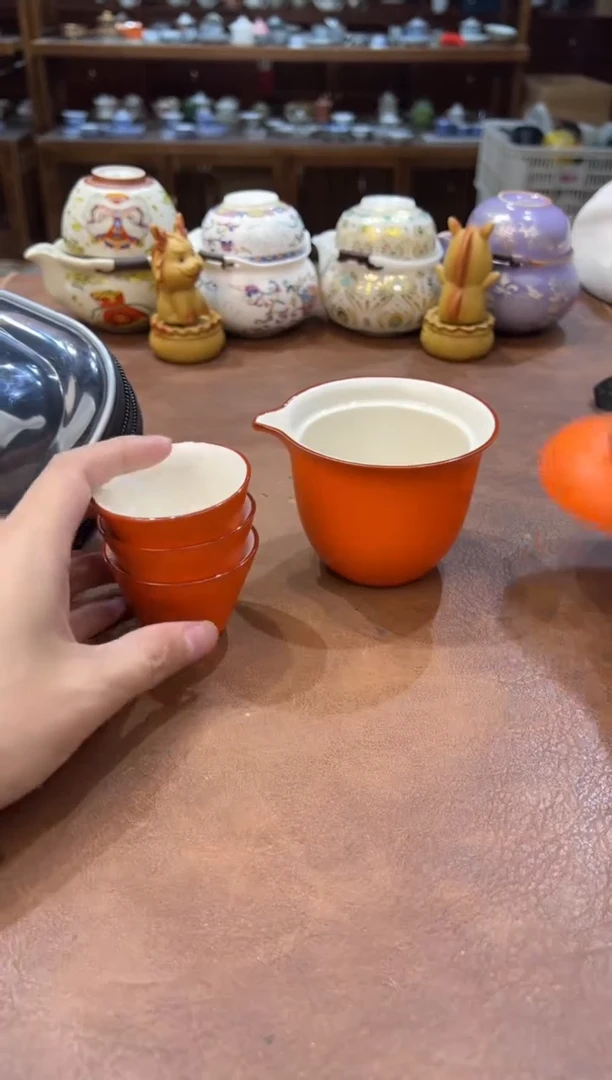 真的很便宜会开片的旅行茶具