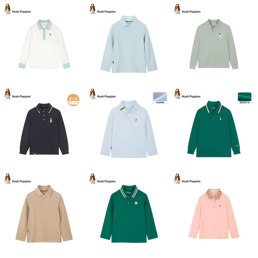 25#暇步士年货节，四季长袖Polo衫，下单须知：先选尺码，再选颜色