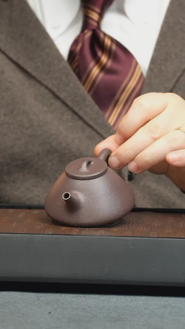 【闪购商品】紫砂茶壶五堂 子冶石瓢-底槽清