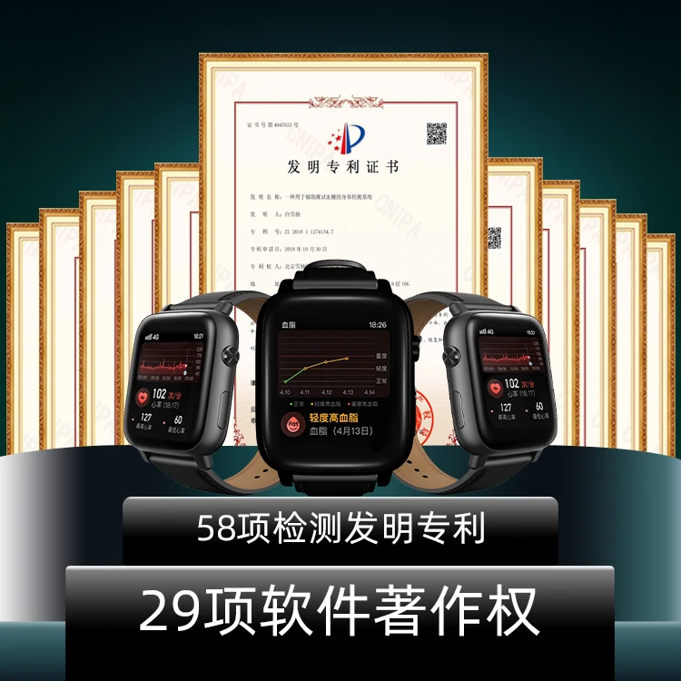 【美满家庭款3块手表】安顿4A Pro尊享款 25项服务智能血氧健康监测