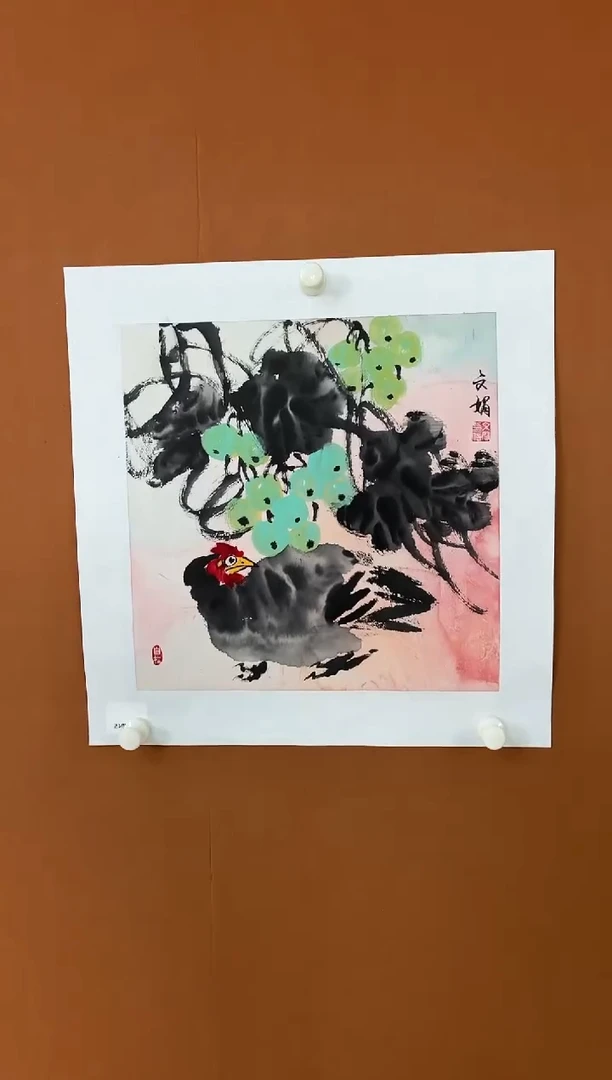 【闪购商品】国画师文娟国画花鸟一平尺宣纸已托底