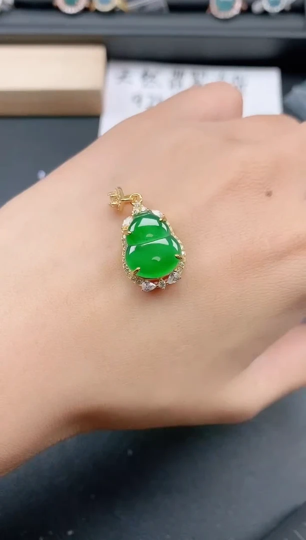 银S925镶嵌戒指翡翠11