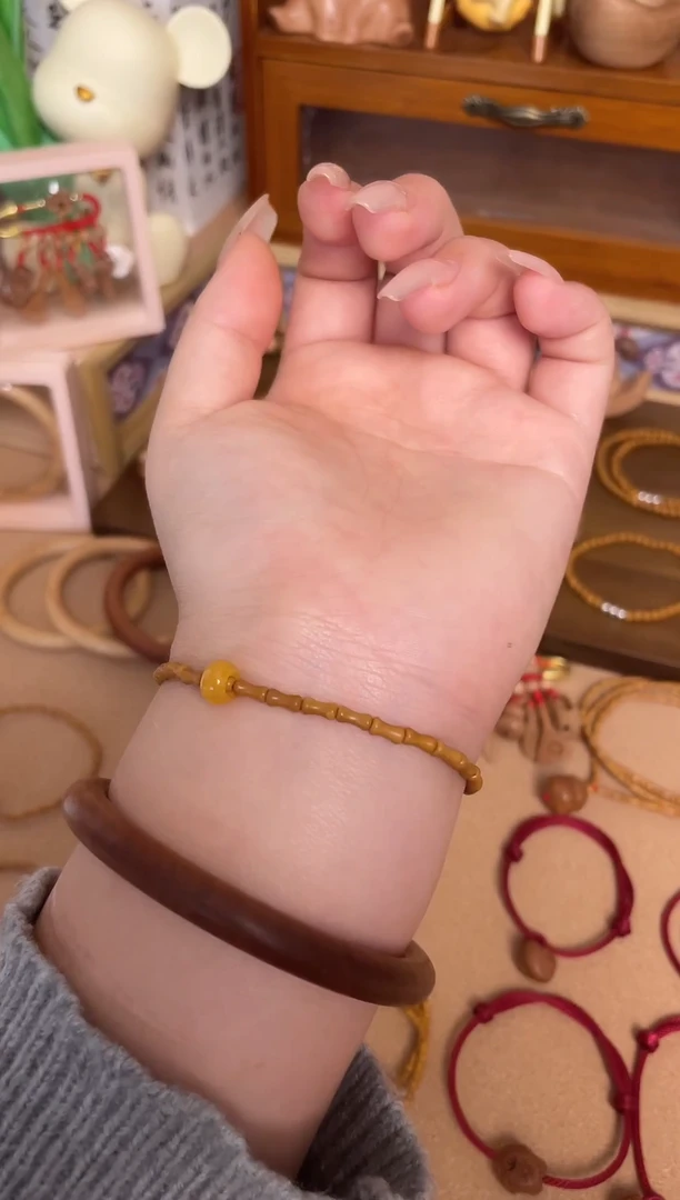 竹节素款单圈加黄跑环一物一拍