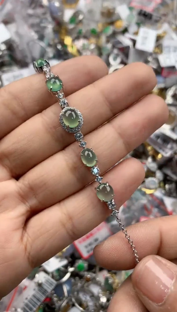 银S925镶嵌戒指翡翠555----1