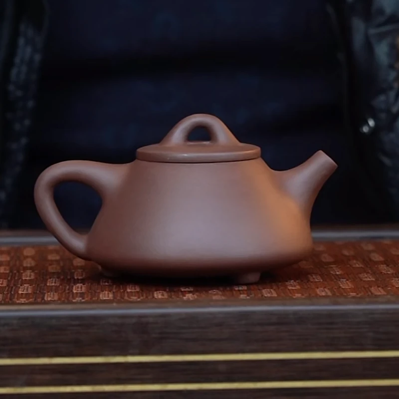 THR紫泥【子冶石瓢250CC】宜兴黄龙山原矿手工紫砂壶