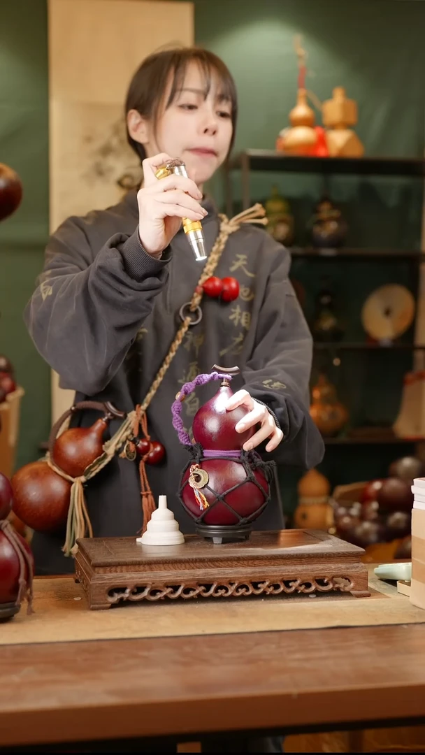 164号精品天然大漆酒葫芦一物一拍~