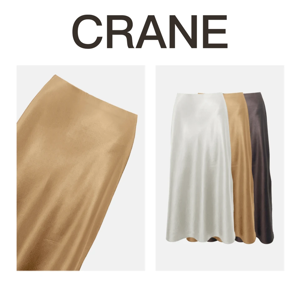 【CRANE】 新款春秋款开叉时尚百搭半裙
