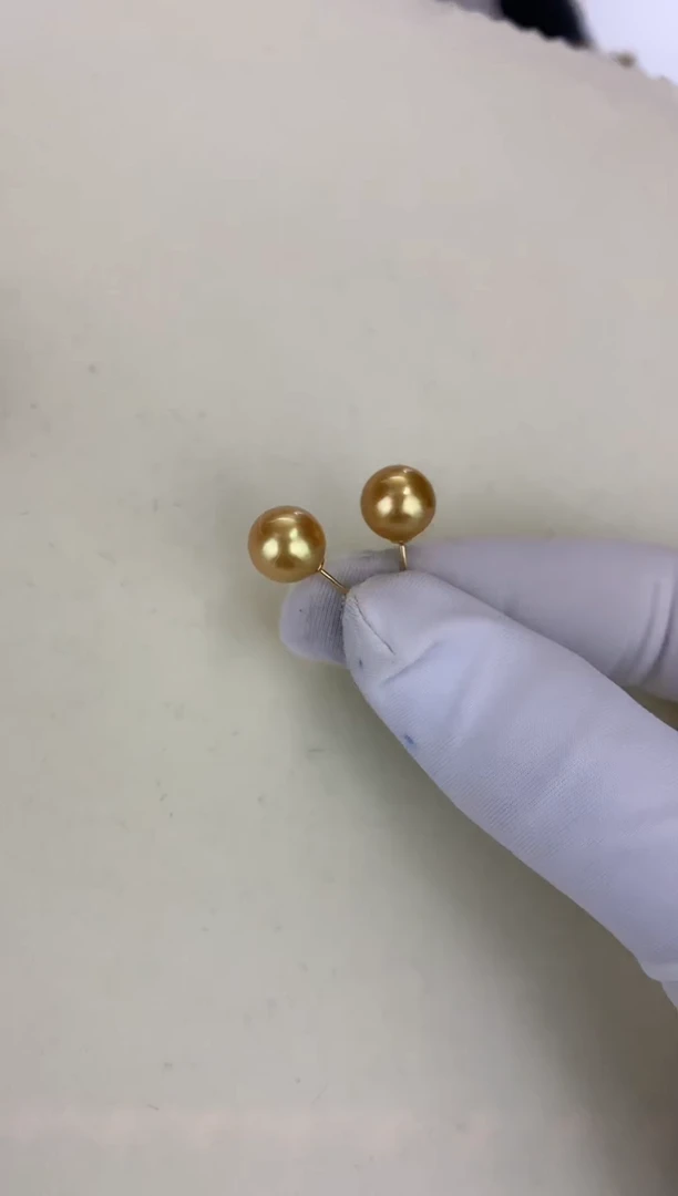 18K金镶嵌DA海水珍珠 GD185 8-9 金珠素钉