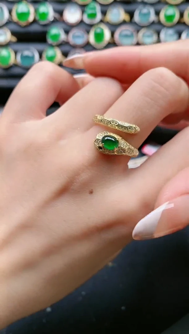 【闪购商品】翡翠戒指银S925镶嵌11111