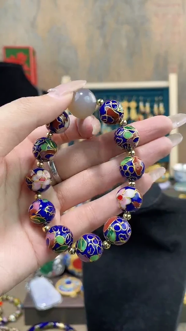 非遗景泰蓝手串1.4宝蓝