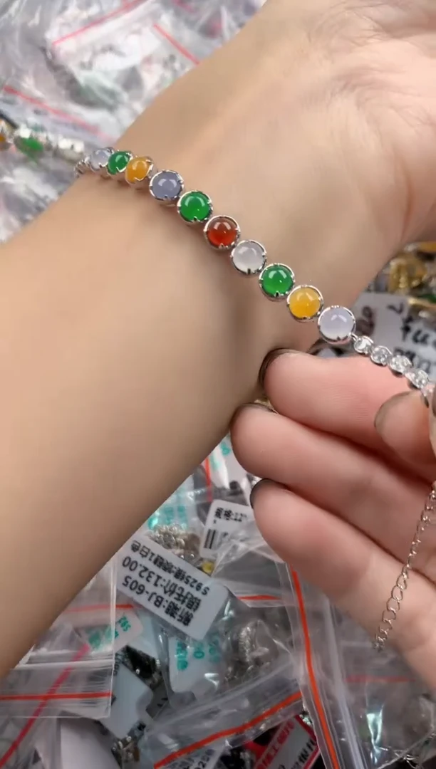 银S925镶嵌戒指翡翠111   3