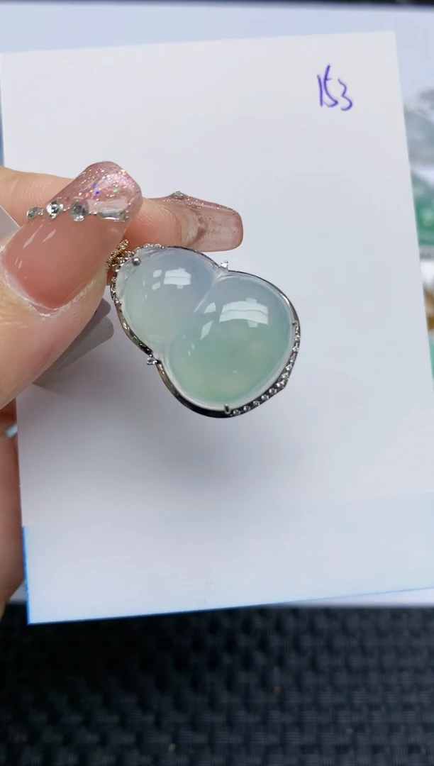 【闪购商品】翡翠颈饰18K金镶嵌天然A货翡翠 153