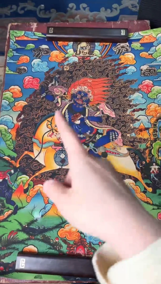 卷轴画龙妹的唐卡tk16