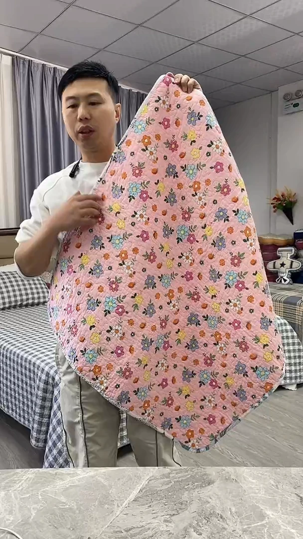 棉粉花什锦小垫子80*80
