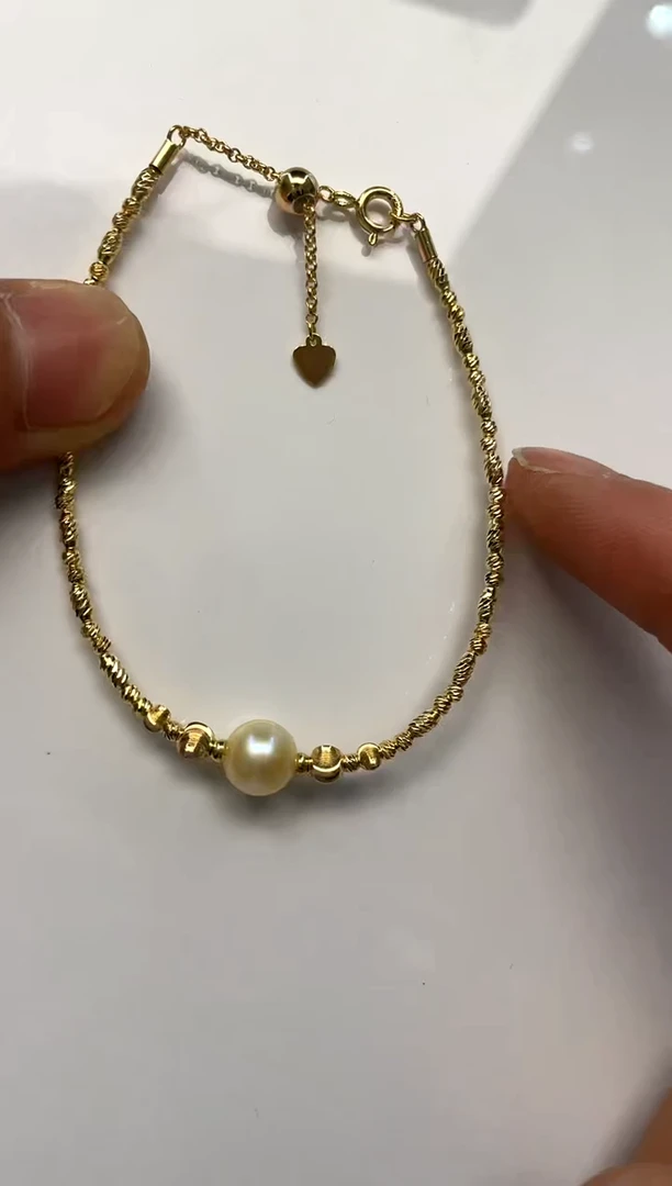 银S925镶嵌手绳海水珍珠8