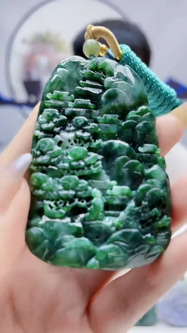 未镶嵌定制翡翠毛货挂件8