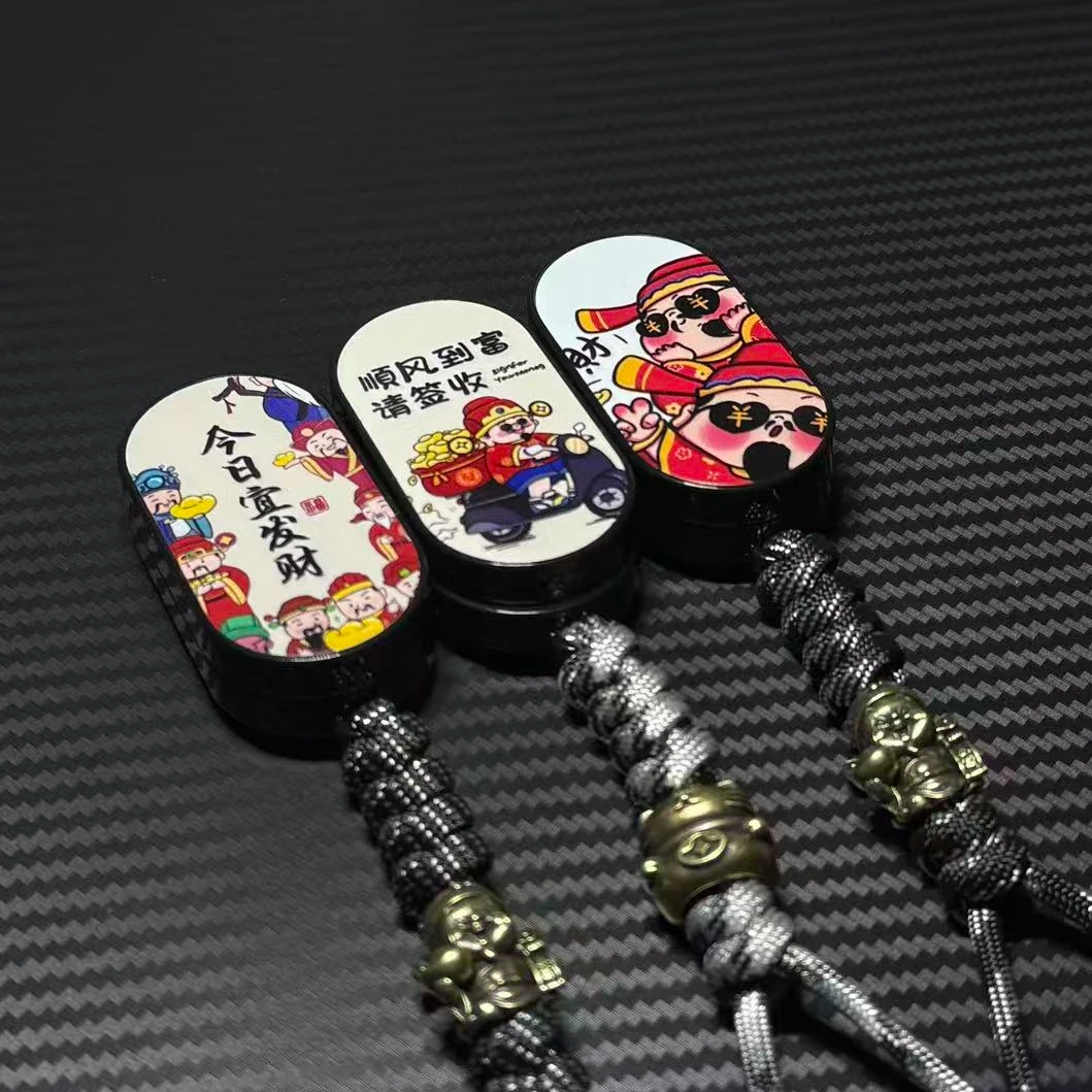 EDC磁力推牌金属减压玩具神器旋转指尖陀螺啪啪节奏律动新品解压