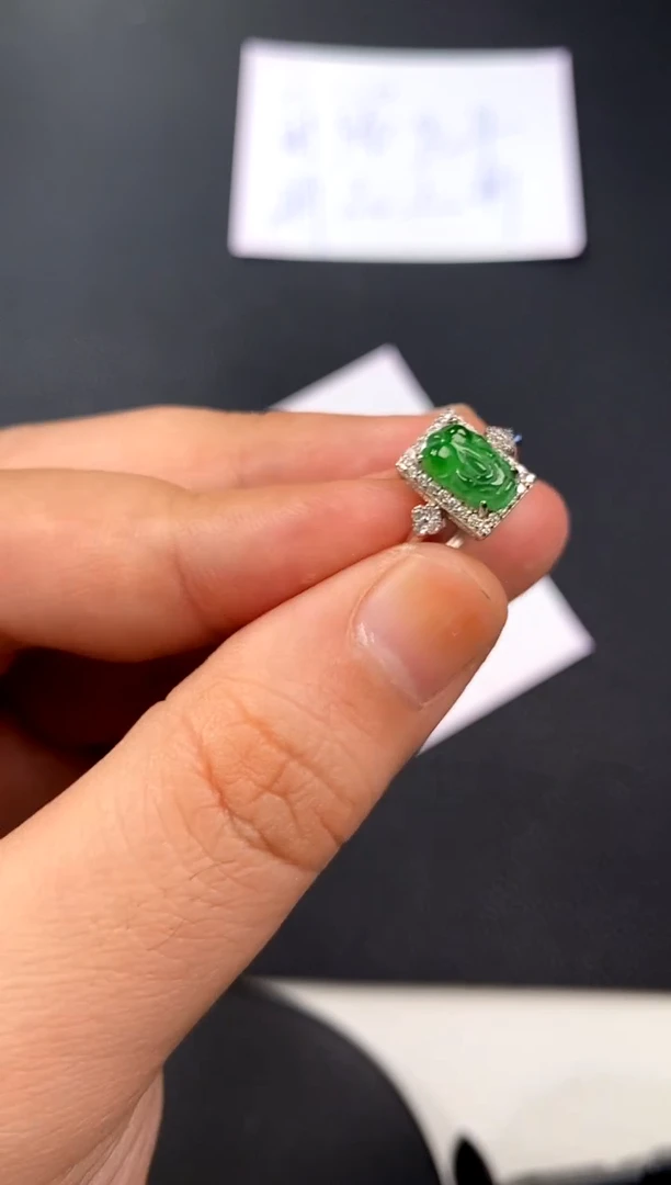 【闪购商品】翡翠戒指银S925镶嵌买断价