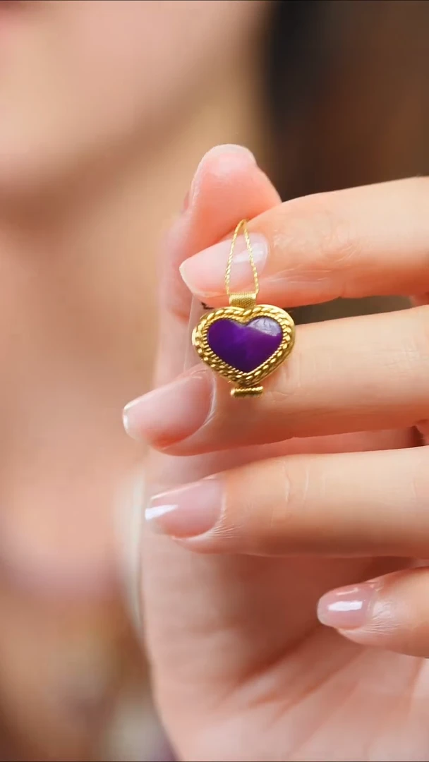 苏纪石（舒俱来）18K金镶嵌吊坠(不含链)1