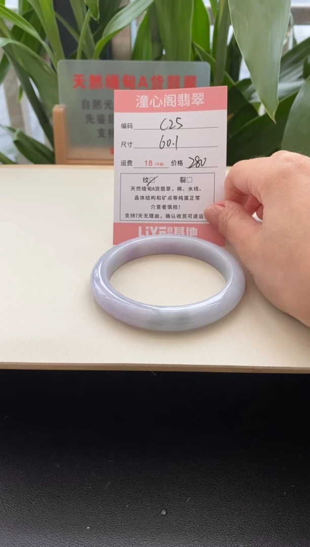 未镶嵌手镯翡翠60圈口编码c25