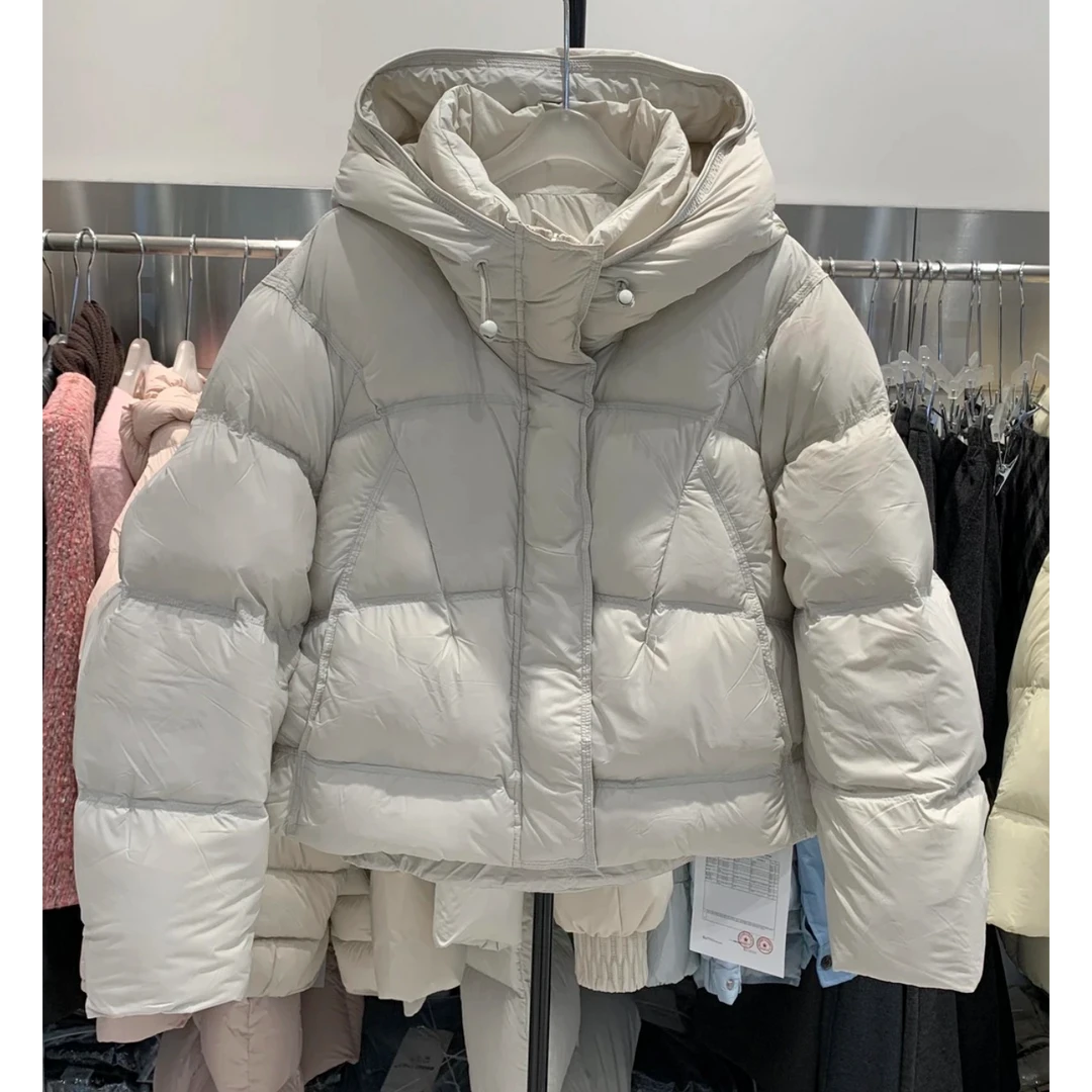 爆款高级感泡芙连帽羽绒服女2025冬爆款时尚保暖超好看面包服上衣