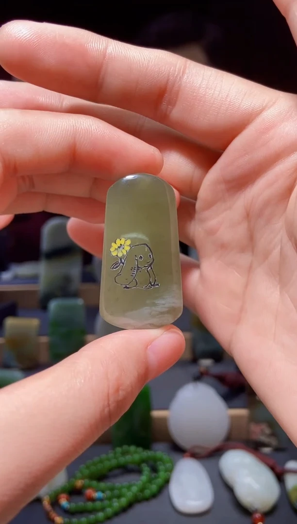 和田玉未镶嵌挂件yc