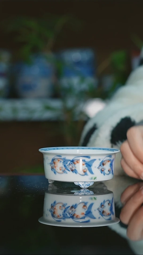 【闪购商品】手绘陶瓷内口7.5高3.7深