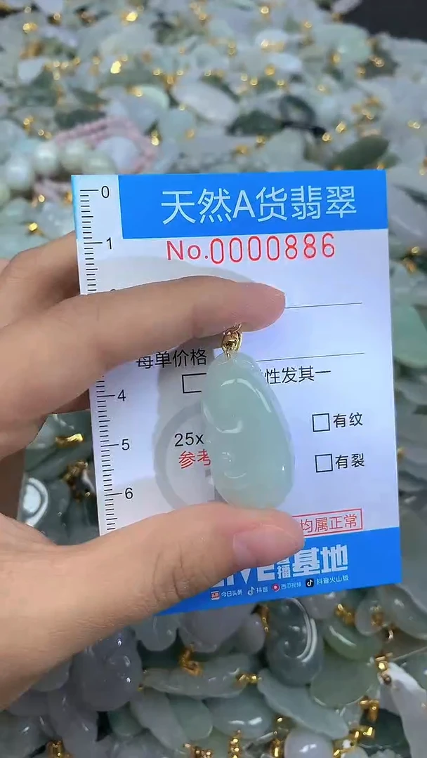 颈饰未镶嵌翡翠净货挂件-0886