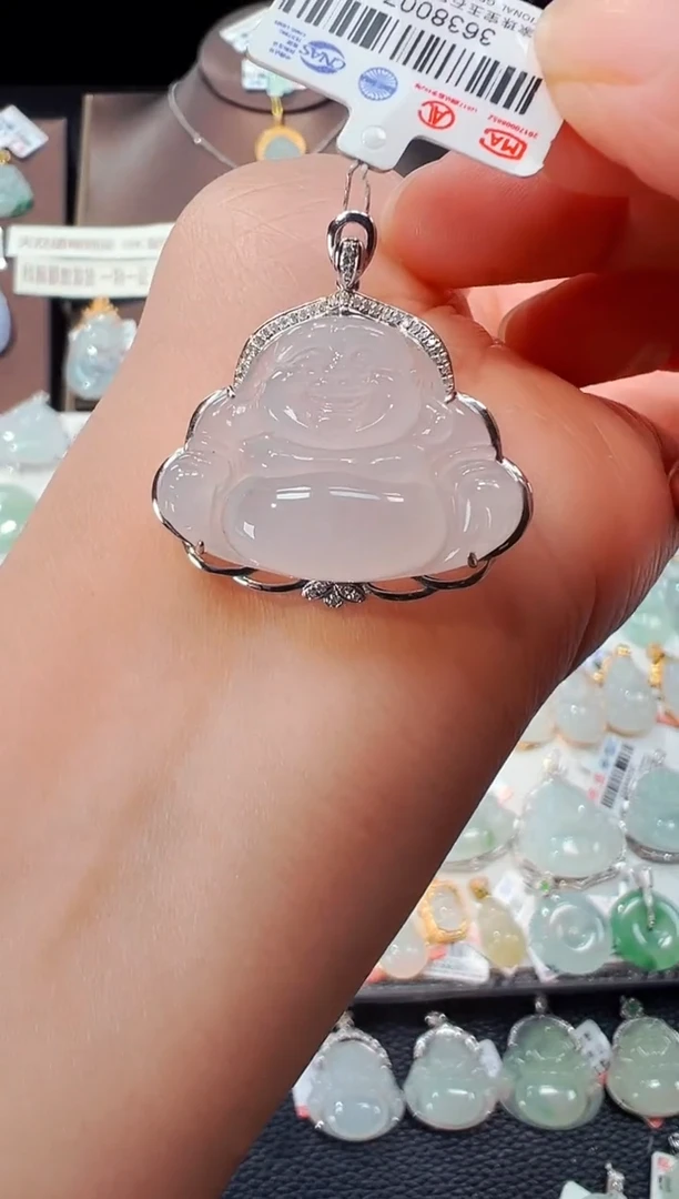 【闪购商品】翡翠吊坠(不含链)18K金镶嵌佛公吊坠700