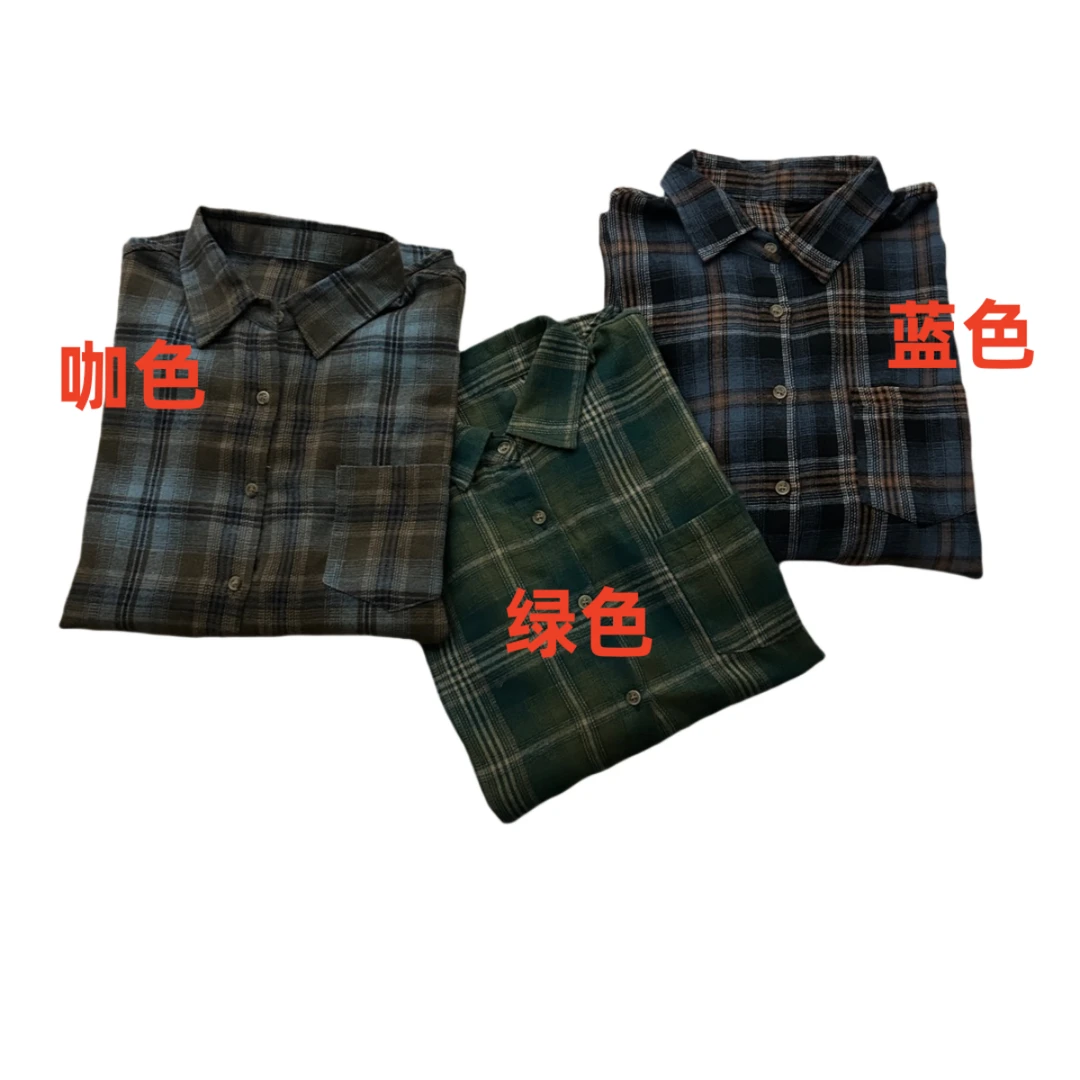 【YLANGENE】24年冬季复古格纹衬衫724291BY