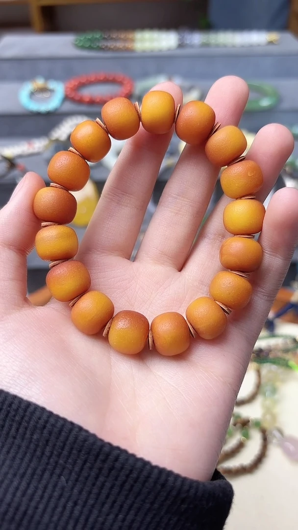 裸石蜜蜡未镶嵌蜜蜡老型手串SAF
