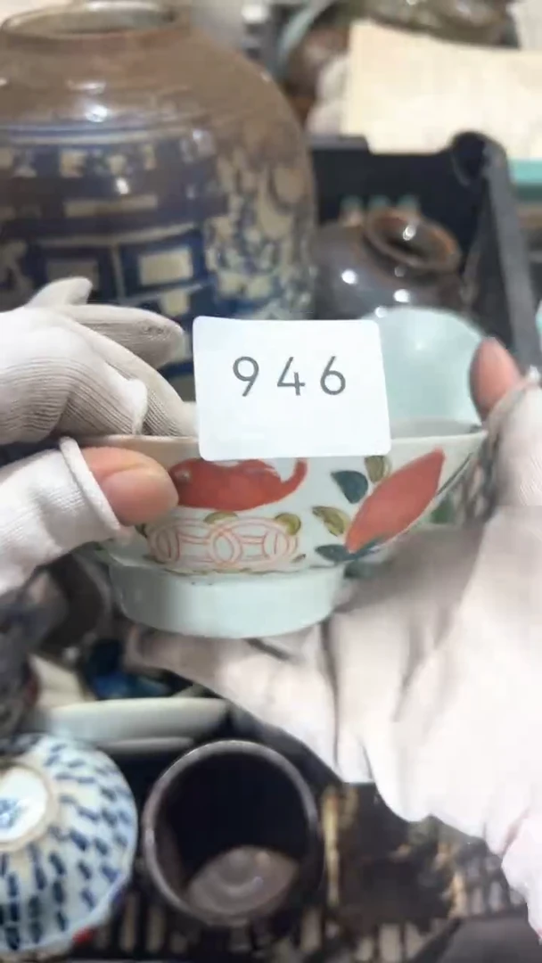 陶瓷刘*俩工艺品摆件0922946