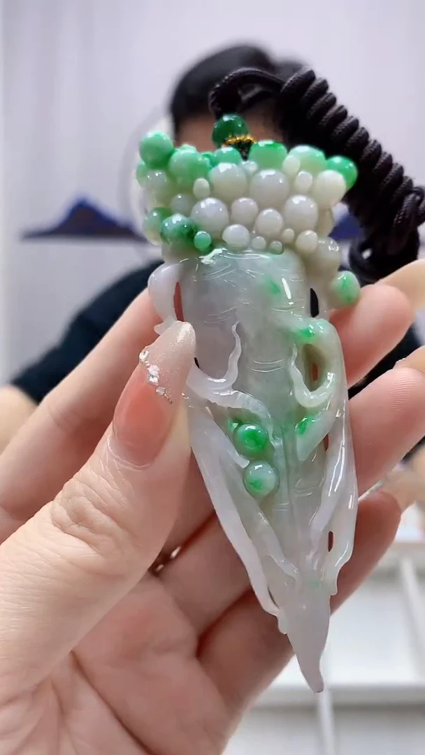 定制翡翠未镶嵌4917DD-毛货挂件96