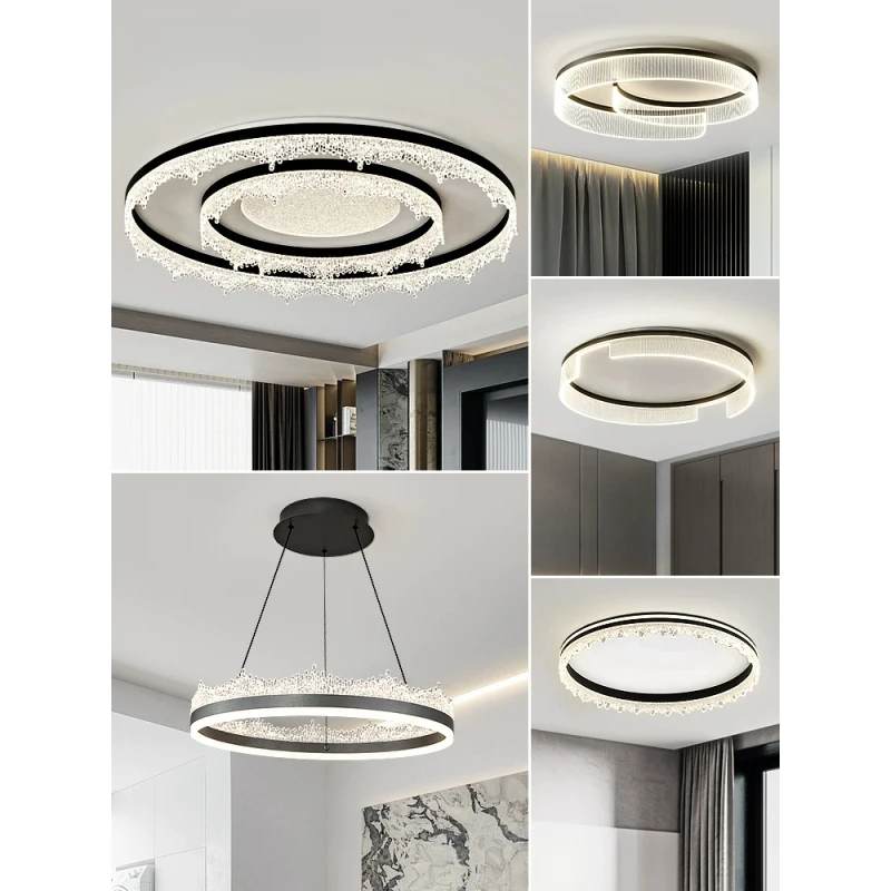 意式客厅吸顶灯现代简约圆形主灯中山高端时尚创意全屋灯具套餐