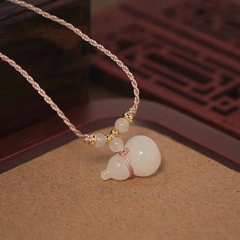 【石泽珠宝】和田玉白玉葫芦气质百搭多样性发货12*18mm