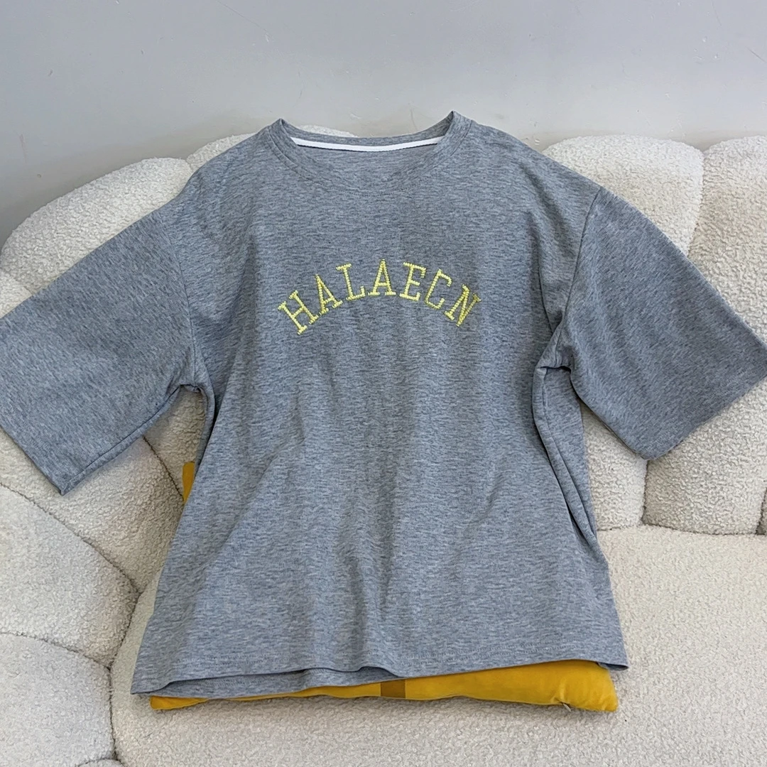 2025新款女装圆领宽松短袖t恤质感洋气上衣DYY3025